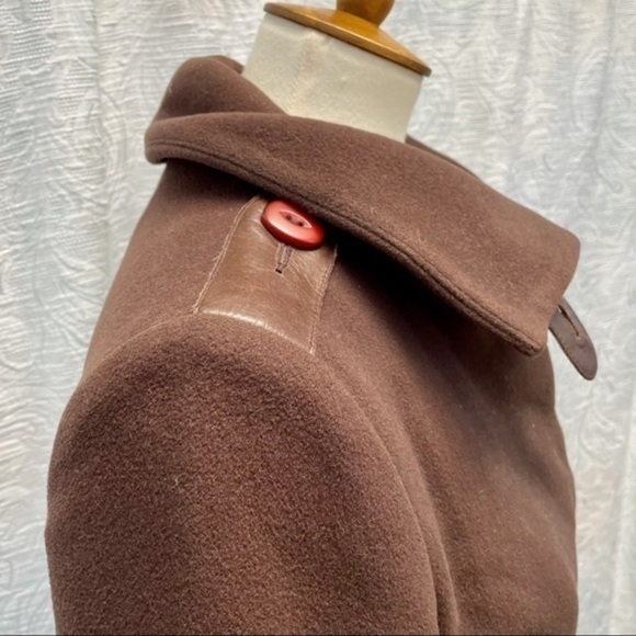 Mackage Wool/Cashmere Long Coat w Leather Trim - Picture 5 of 13